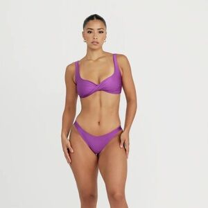 RIOT SWIM bikini set. Crew top size small and crew bottom size medium